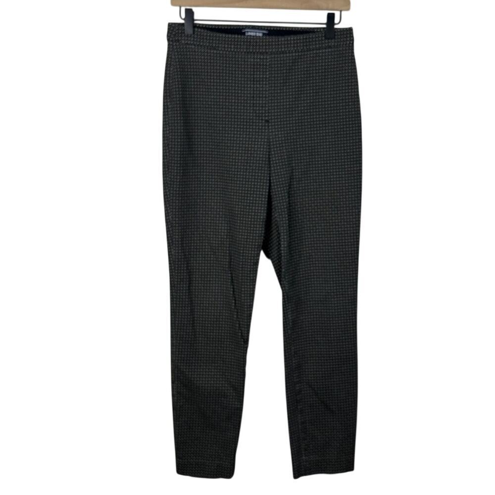 Lands' End Tall 6 Geometric Pattern Pull On Pants Retro Slim Straight Tapered